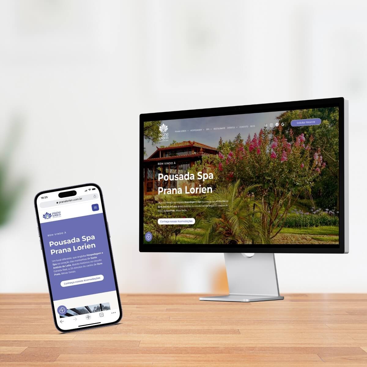 Website Prana Lorien Pousada Spa